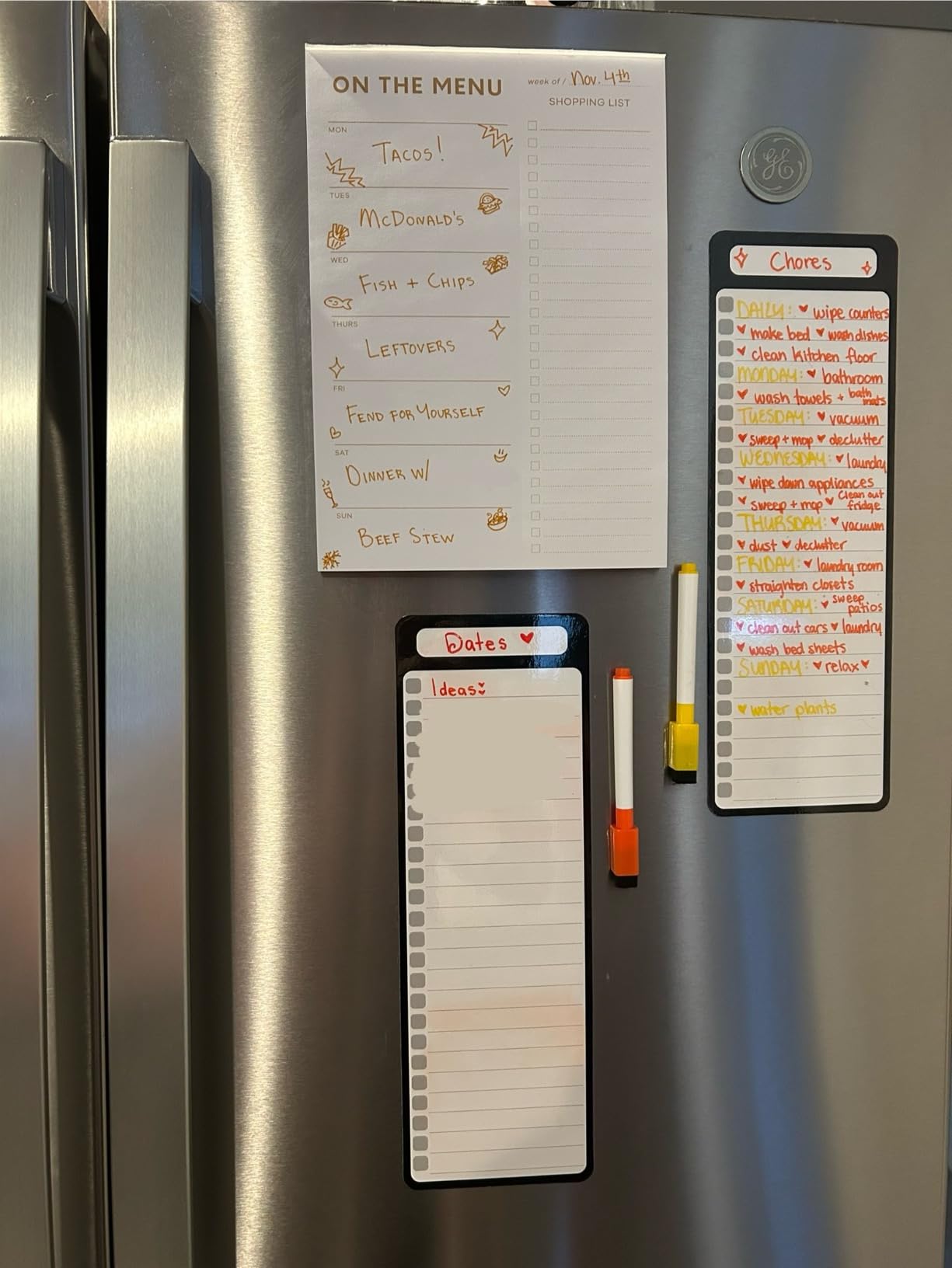 Sweetzer & Orange Gold Meal Planner and Grocery List Magnetic Notepad. 7x10” Meal Planning Pad with Tear Off Shopping List. Plan Weekly Menu Food for Weight Loss or Dinner List for Family! customer photo 2