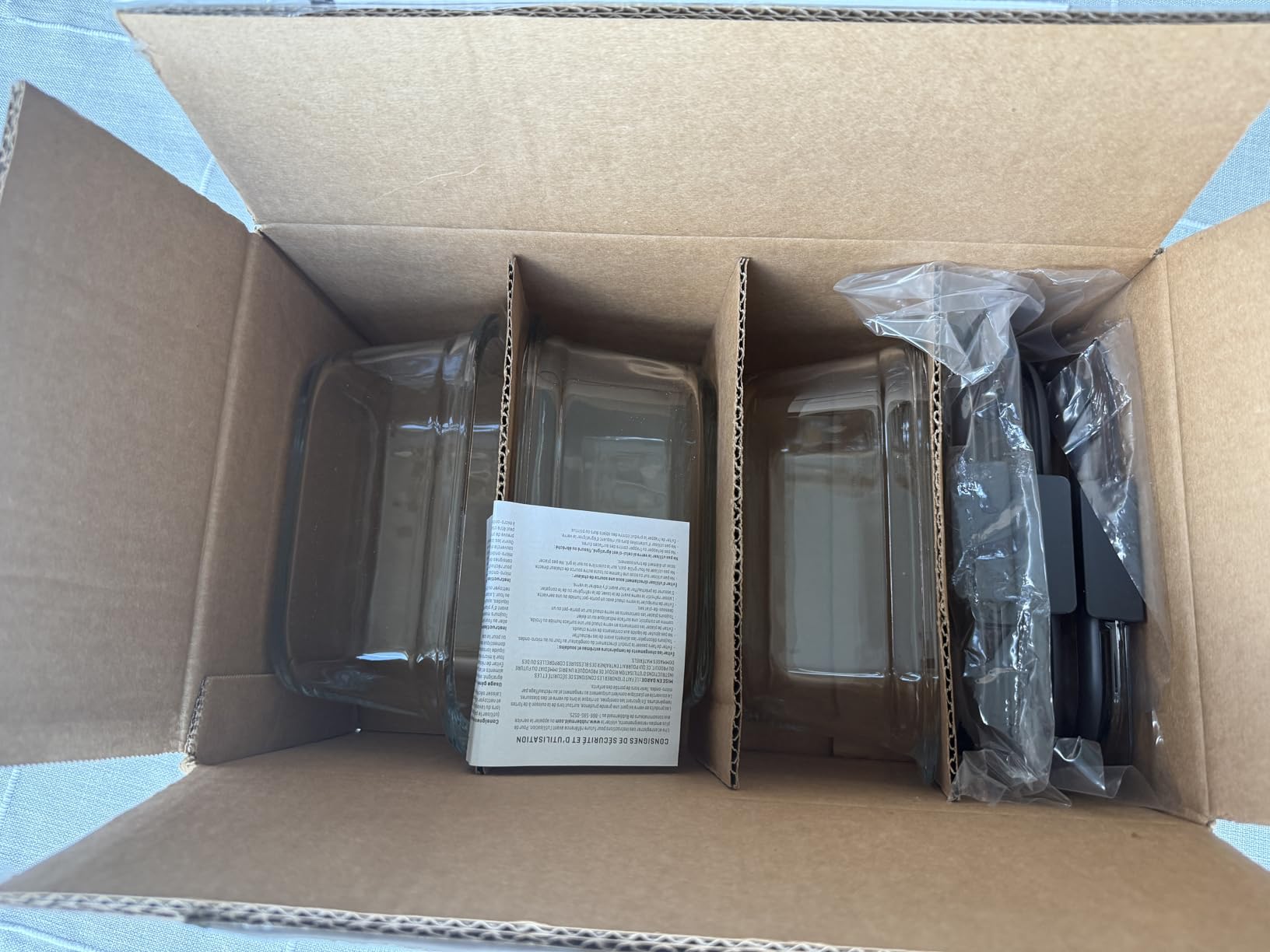 Rubbermaid Brilliance Glass Food Storage Containers, 3.2 Cup, Set of 4, BPA-Free, Leak-Proof, Clear customer photo 1
