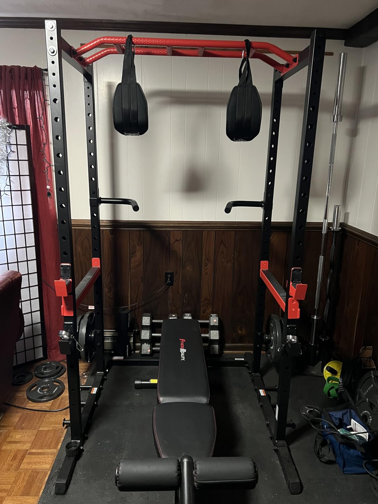Sunny Health & Fitness Full Size Power Cage for Home Gym Training customer photo 2