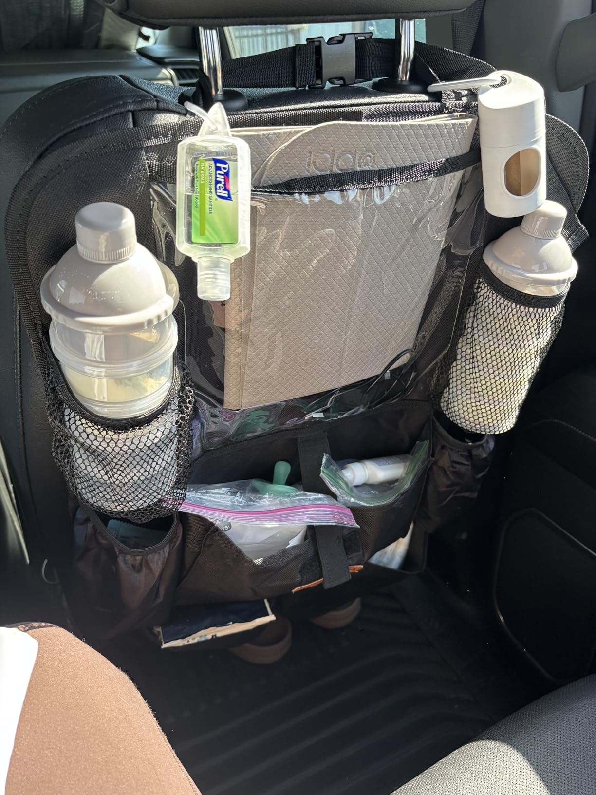 SURDOCA Upgraded Car Organizer with 11-inch Tablet Holder, 8 Pockets, Car Seat Protector for Road Trips - Car Storage and Organizers for Kids customer photo 1