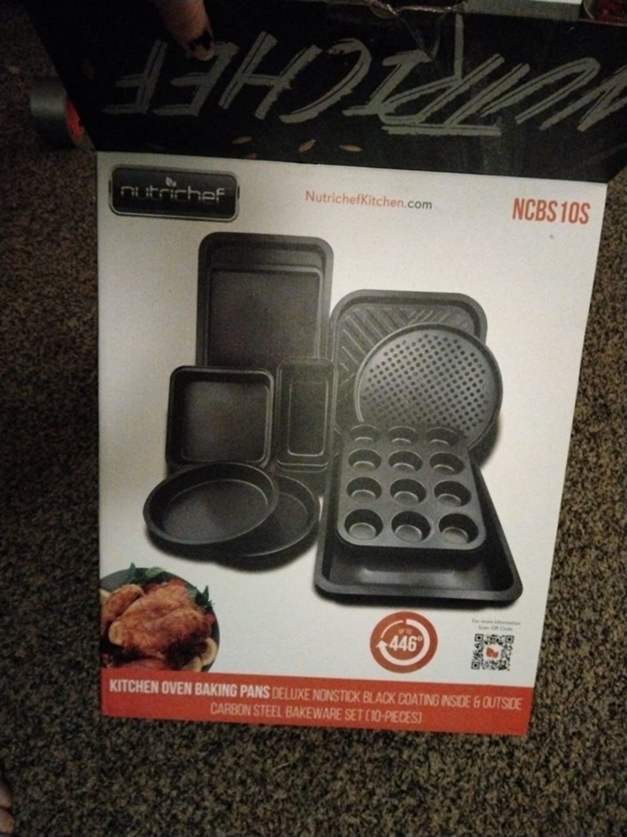 NutriChef 10-Piece Non-Stick Baking Set – Heavy-Duty Carbon Steel Bakeware Set w/ Cookie Sheets, Muffin Pan, Roasting Pan, Cake Pan, Baking Tray, Pizza Pan – Effortless Food Release & Easy Cleanup customer photo 1