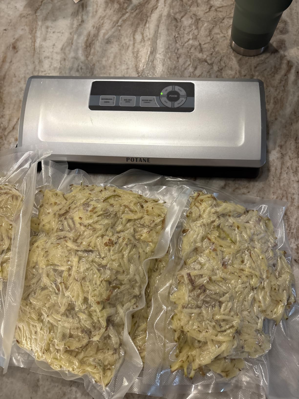 POTANE Precision Vacuum Sealer Machine, Powerful Pro Vacuum Food Sealer, 8-in-1 Easy Presets, 4 Food Modes, Dry&Moist&Soft&Delicate with Starter Kit, Compact Design(Silver) customer photo 2