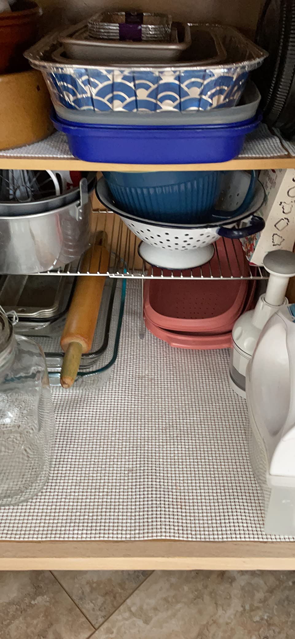 Tomorotec Expandable Kitchen Cabinet Organizer Stainless Steel Shelf Silver customer photo 1
