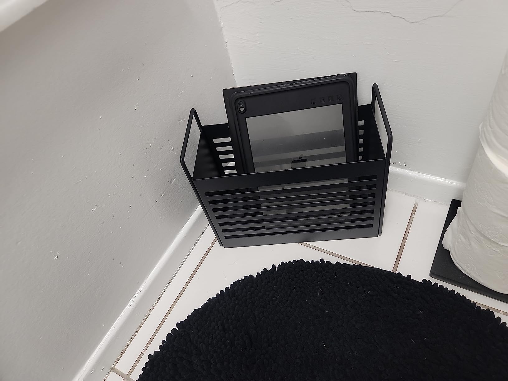 Magazine Rack, Magazine File Holder Mail Organizer Folder Organizer Bin for Magazines, Books, Newspapers, Tablets in Home, Office, Black customer photo 1
