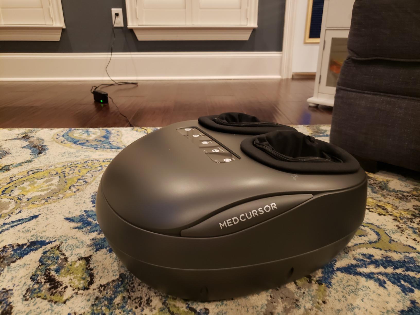 Medcursor Foot Massager with Heat - Shiatsu Feet Massage Machine Delivers Relief for Tired Muscles & Plantar, Deep Kneading Therapy, Multi-Level Settings for Home, Office Use, Size up to 13