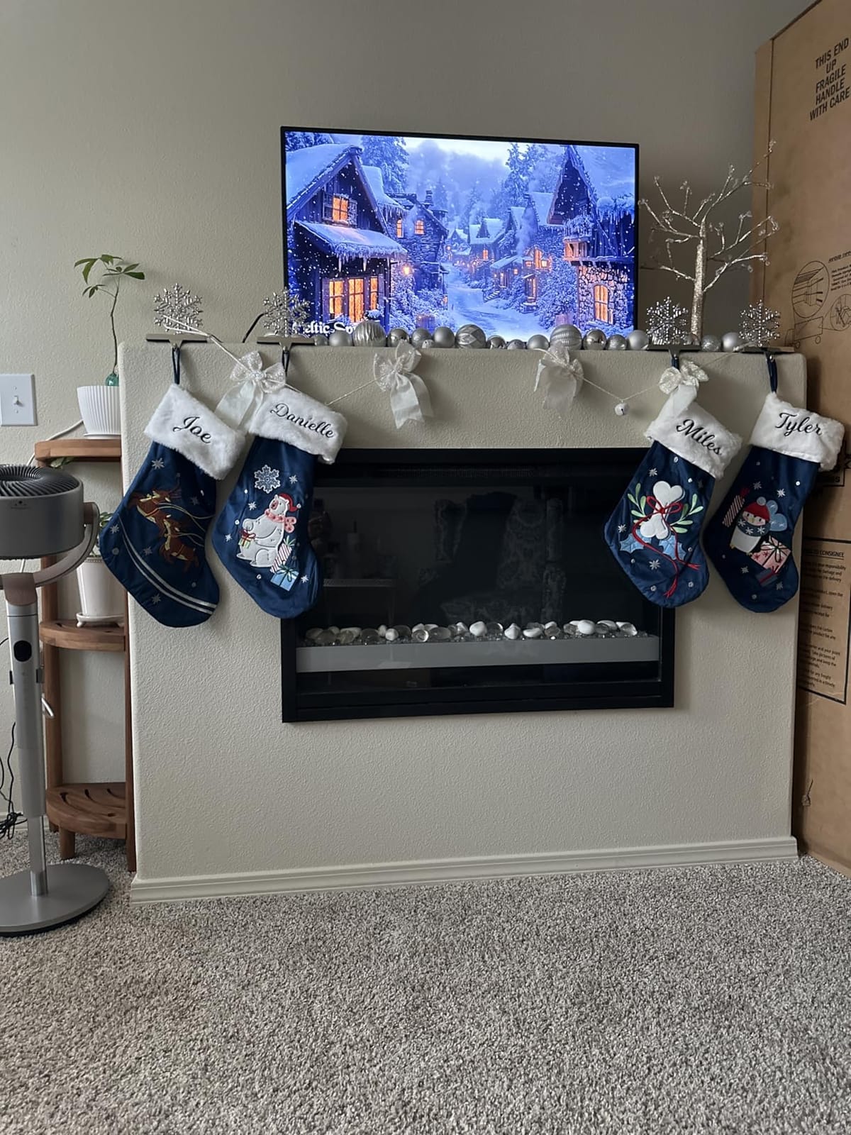 LUBOT Pack Personalized Christmas Stocking(20inch) Silhouette Buffalo Red Plaid/Rustic/Farmhouse/Country Fireplace Hanging Xmas Stockings Decorations for Family Holiday Season customer photo 2