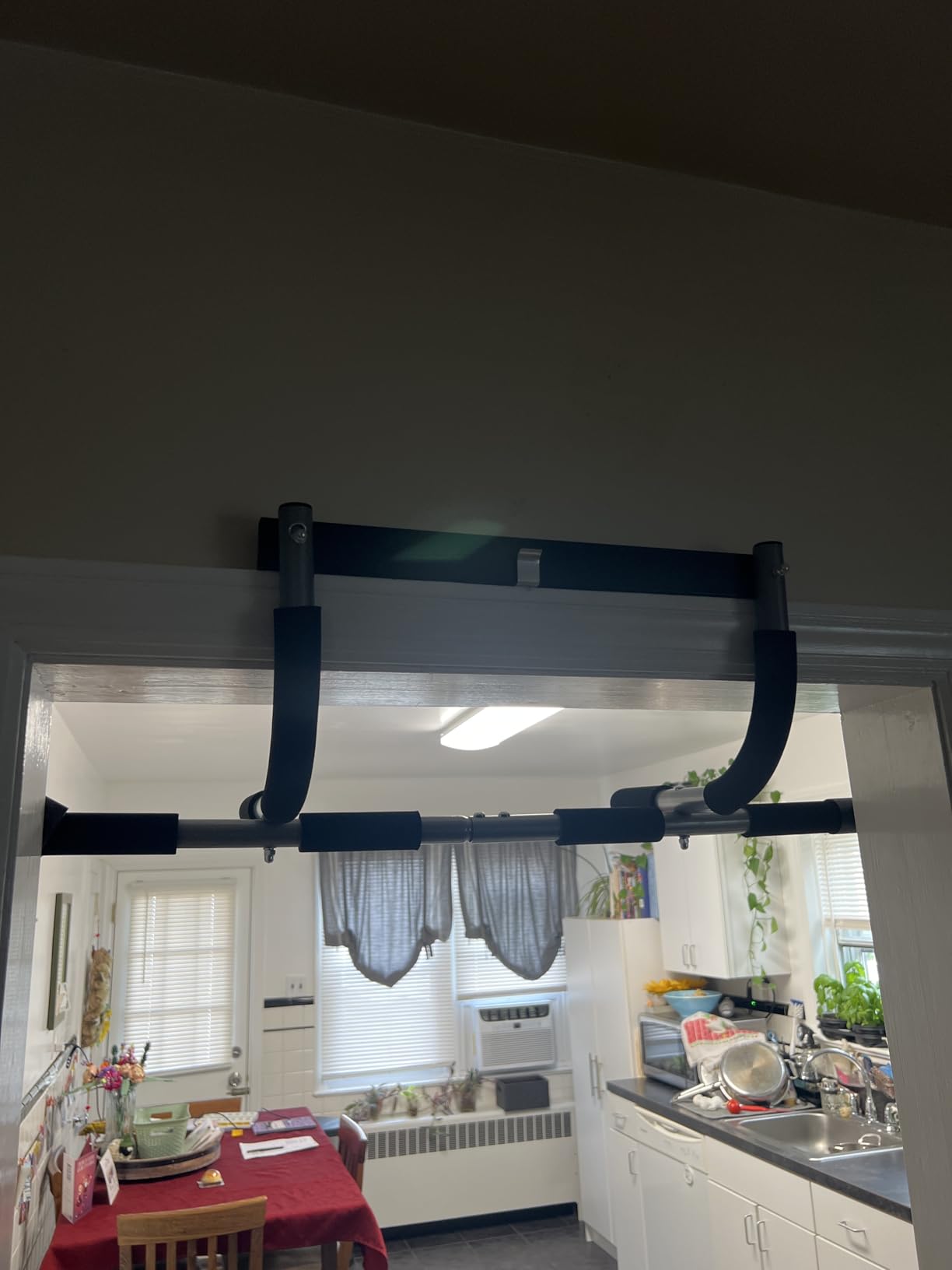TOPOKO Pull Up Bar for Doorway, Heavy Duty Chin Up Station for Home Gym, Multi-Grip or Adjustable Door Frame Exercise Equipment for Upper Body Strength Training customer photo 1