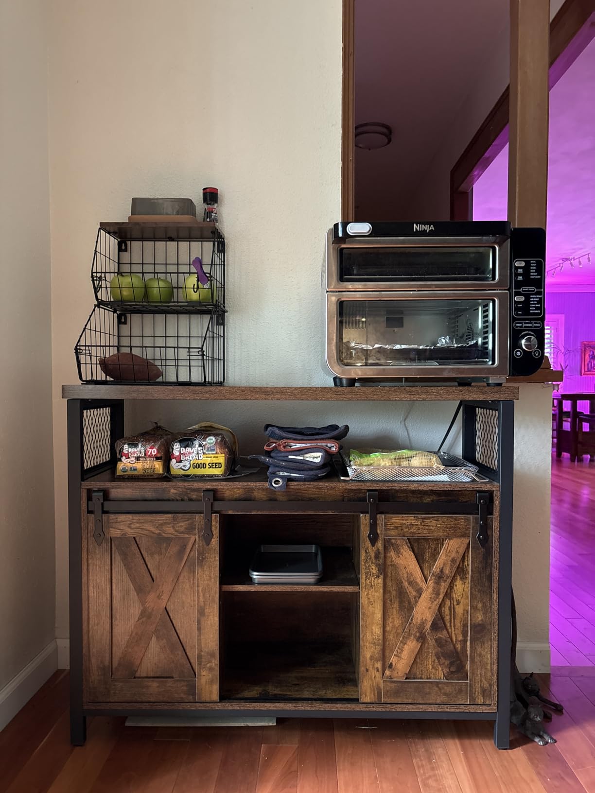 VASAGLE Buffet Cabinet, Coffee Bar with 2 Sliding Barn Doors customer photo 1