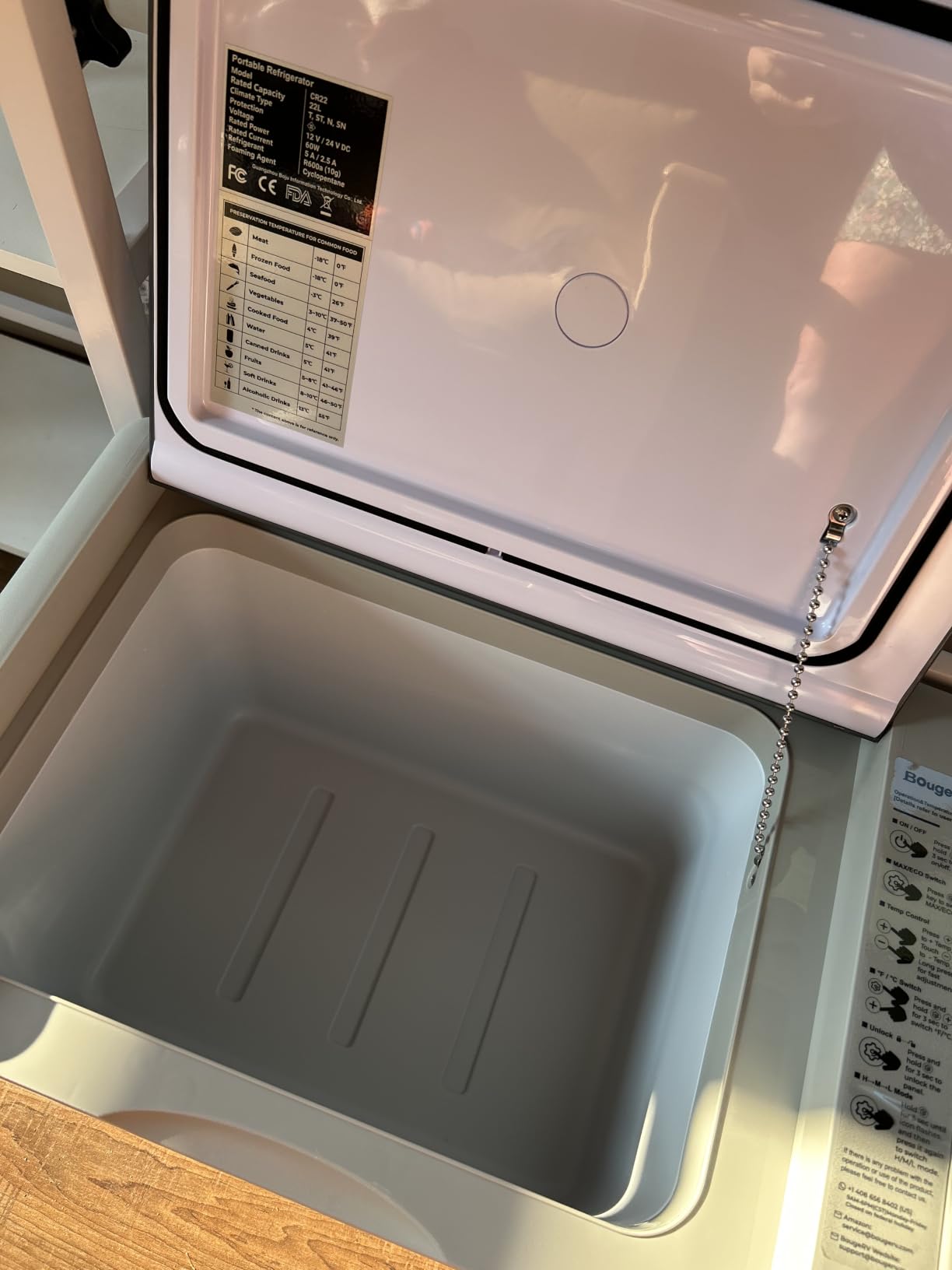 BougeRV 12v refrigerator 23 Quart, -8℉~50℉ Portable Freezer for Car, Grey customer photo 2