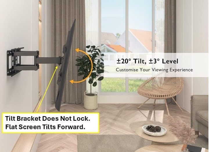 BONTEC Full Motion TV Wall Mount for 37-85 Inch TVs, Heavy Duty Swivel Tilt customer photo 2