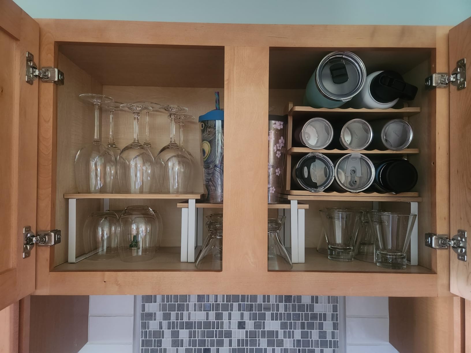 NEX Bamboo Cabinet Organizer Shelf, Kitchen Counter Shelves Set of 4 customer photo 1