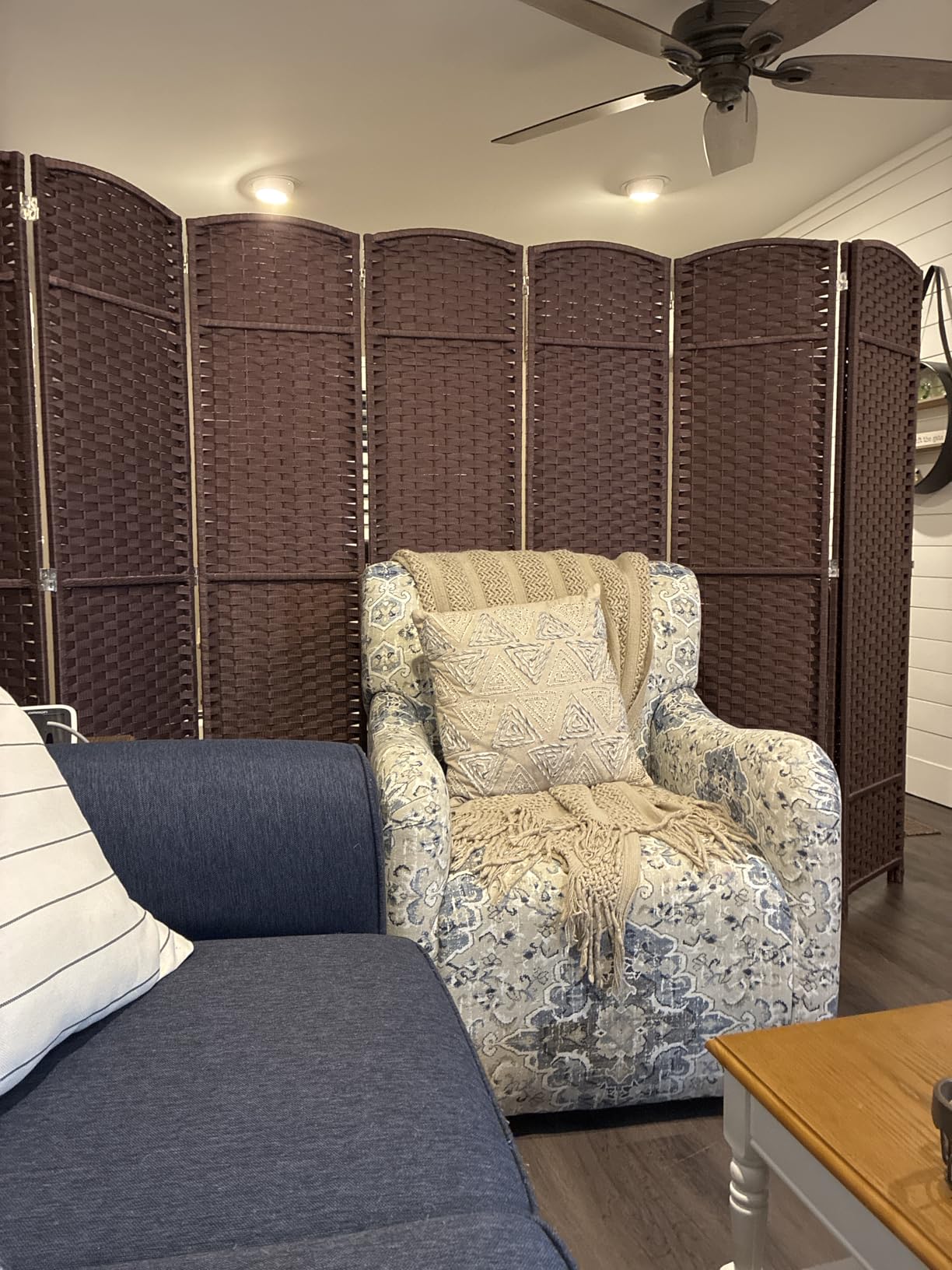 Sorbus Foldable Room Divider, Mesh Privacy Screen (8 Panel, Black) customer photo 1