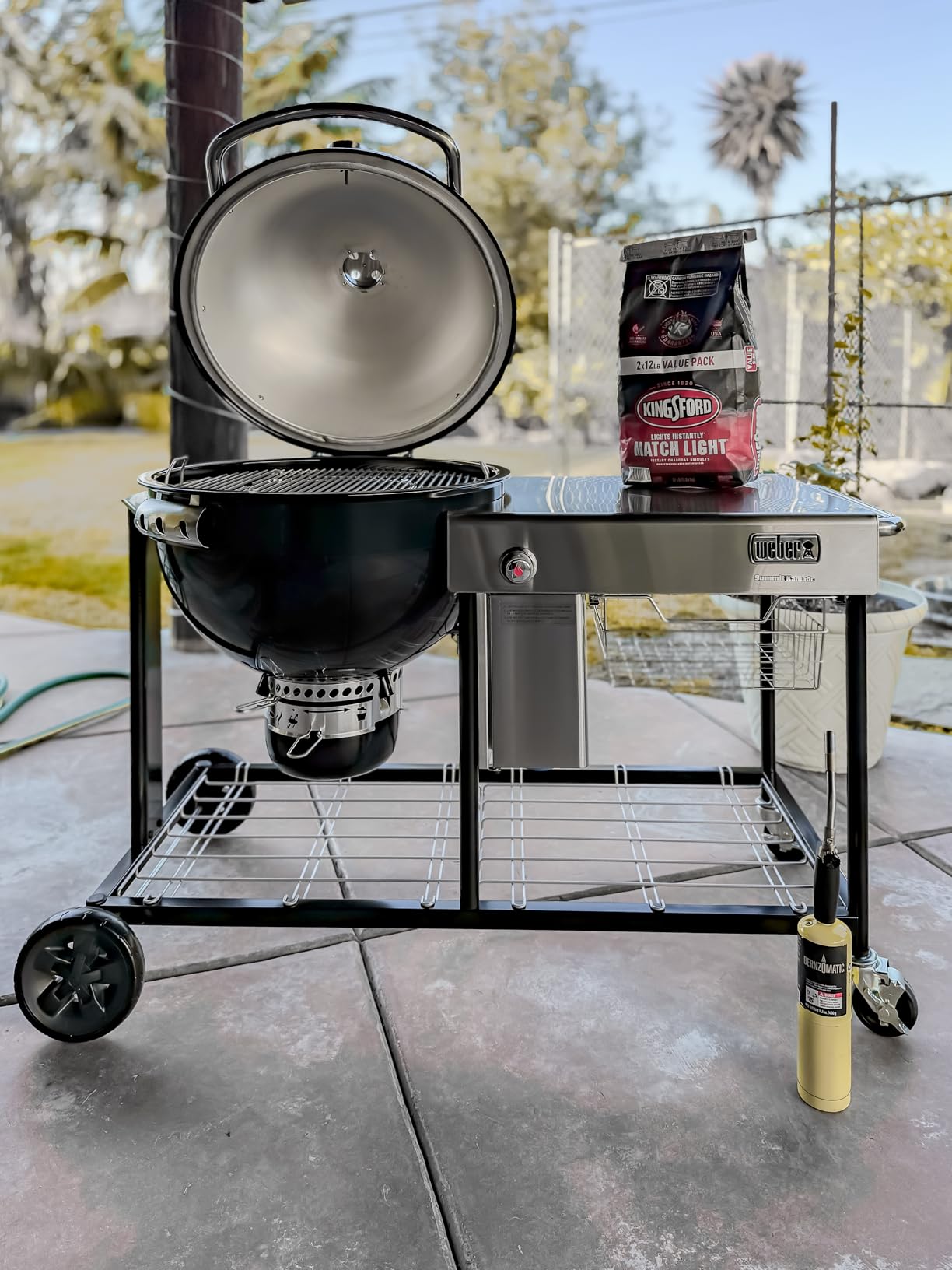 Weber® Summit® Kamado S6 Charcoal Grilling Center with Gas Ignition, Black customer photo 2
