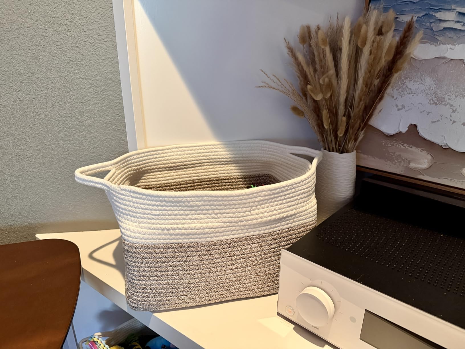 Goodpick Woven Storage Basket for Shelves, 13