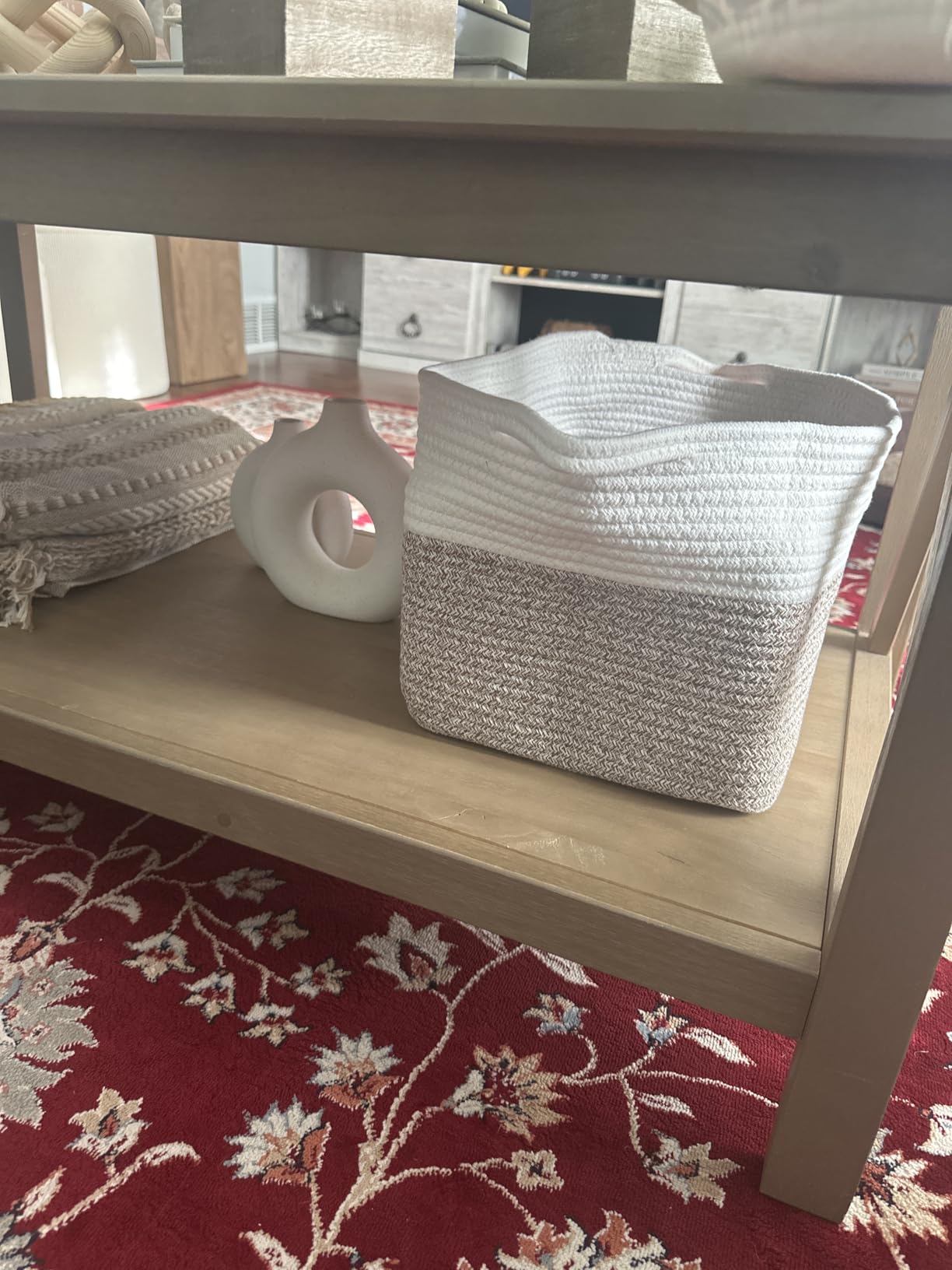 Goodpick Woven Storage Basket for Shelves, 13