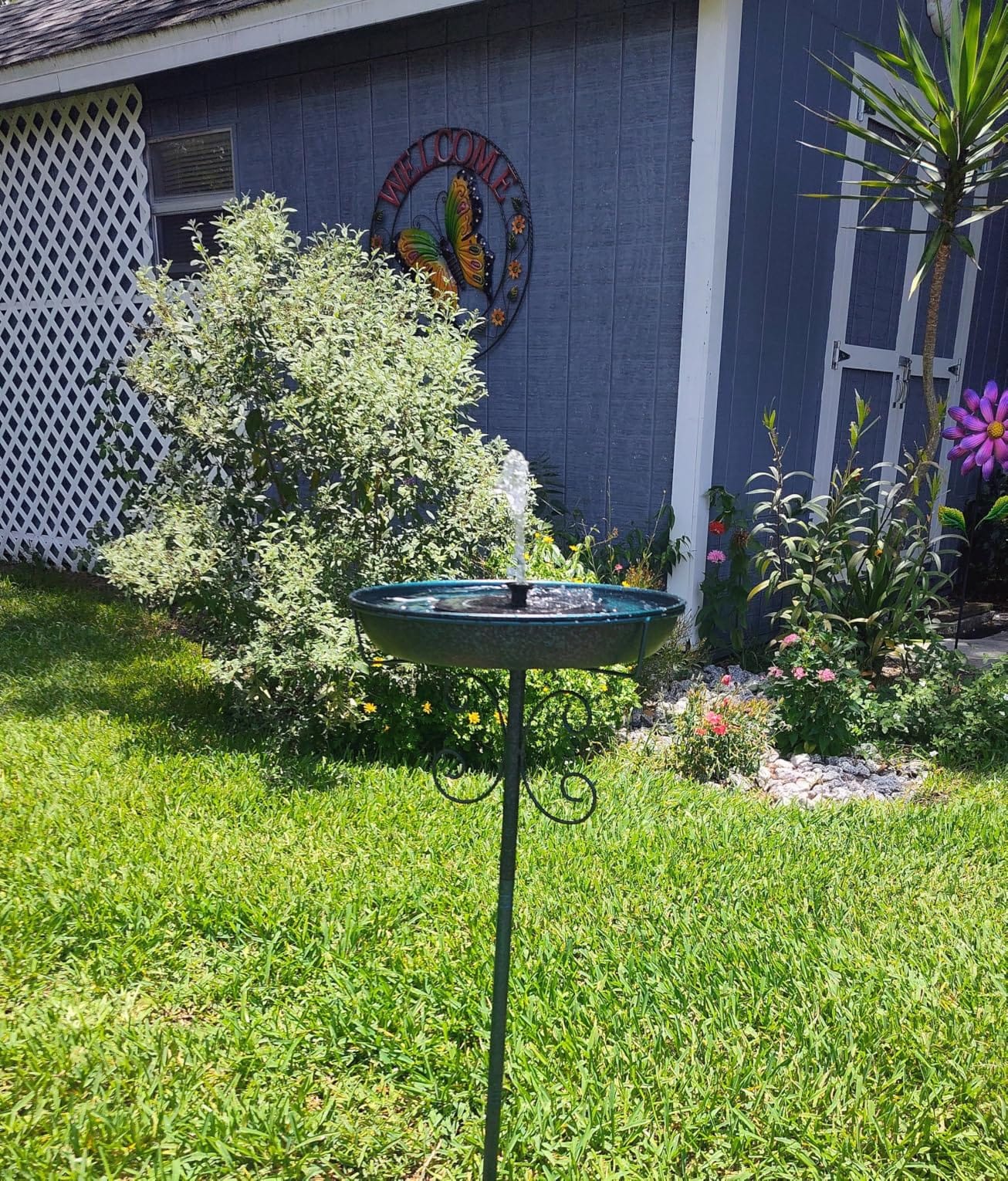 Mademax Upgraded Solar Fountain with 4 Easy Install Nozzle and Fixer, Solar Powered Fountain Pump for Bird Bath, Garden, Pond, Pool, Fish Tank, Outdoor customer photo 2