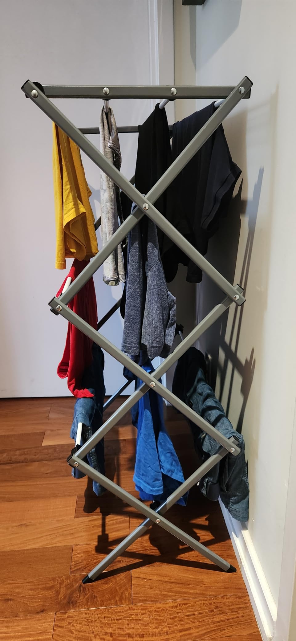 Honey-Can-Do 6-Tier Collapsible Steel Clothes Drying Rack, 24 ft, White customer photo 1