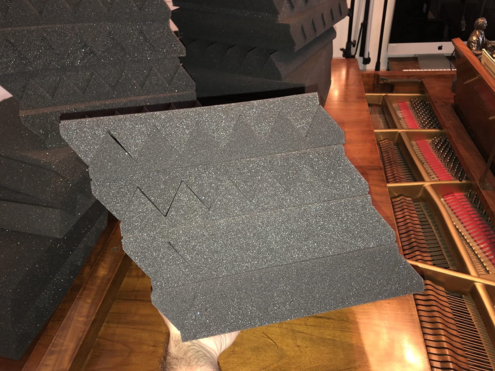 JBER 12 Pack Acoustic Foam Panels, Wedges Sound Proof Foam Panels for Walls customer photo 1