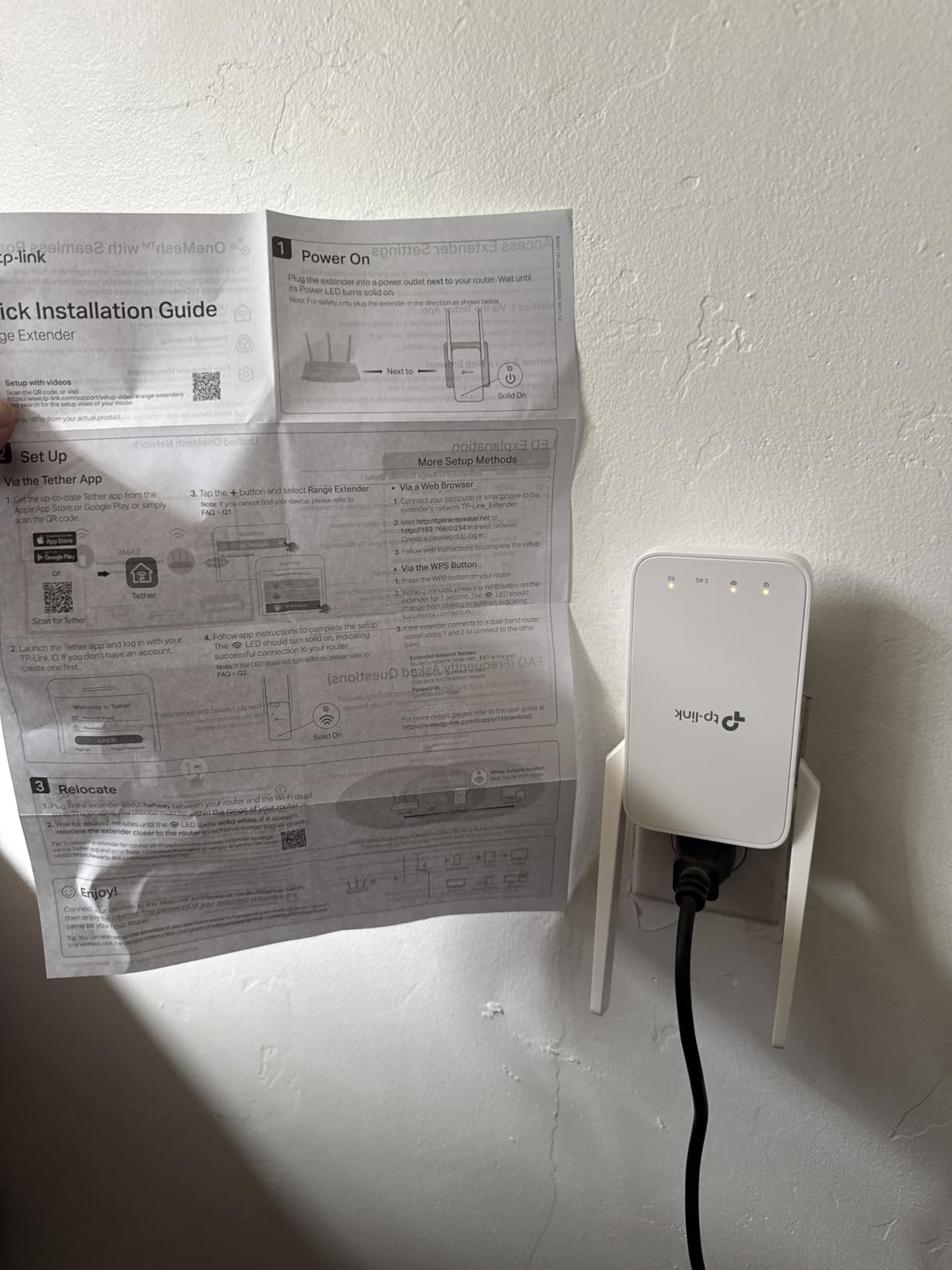 TP-Link AC1200 WiFi Extender Dual Band 5GHz/2.4GHz (RE315) customer photo 1