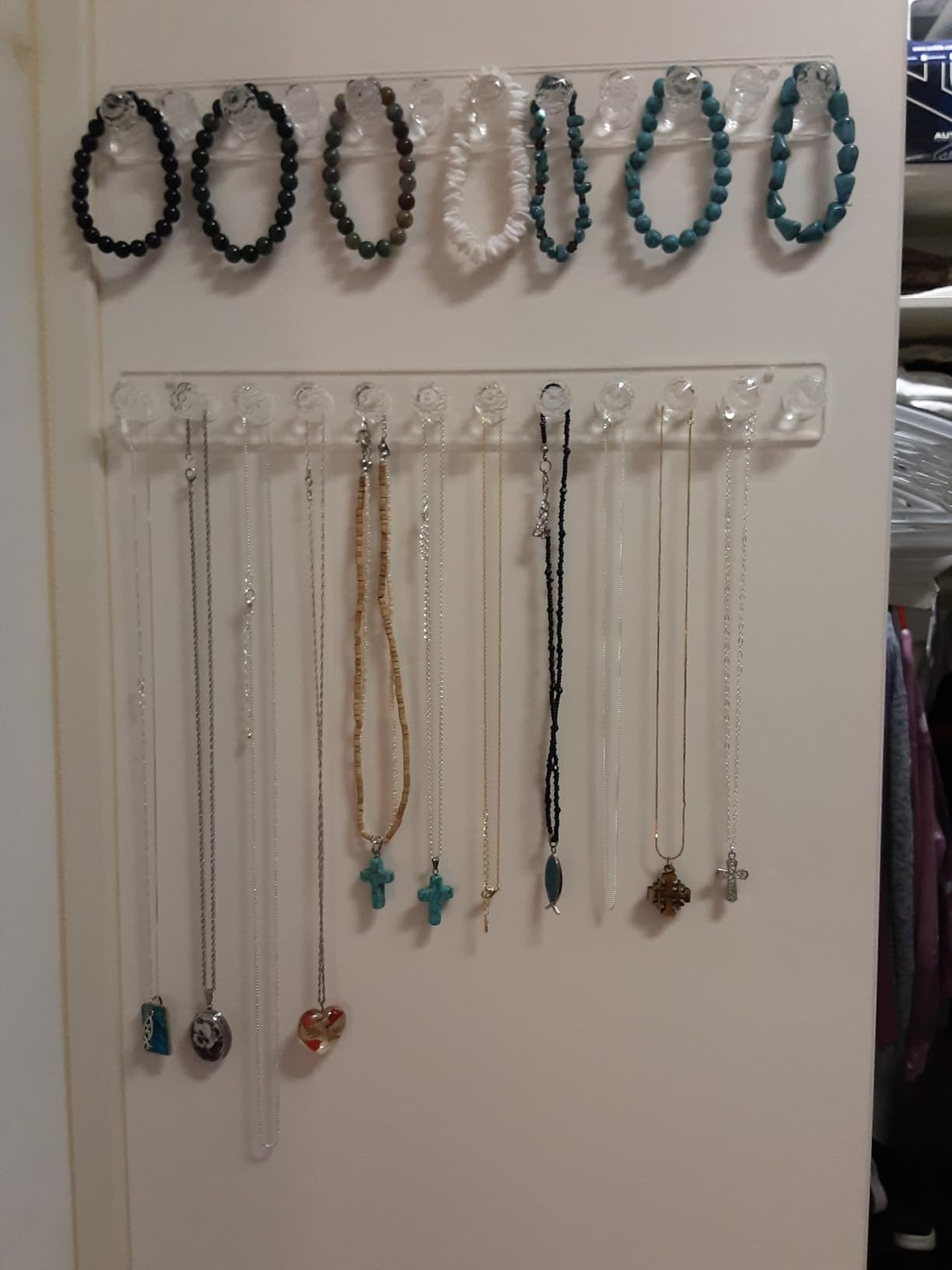 Heesch Necklace Hanger, Wall Necklace Holder, Acrylic Jewelry Organizer customer photo 2