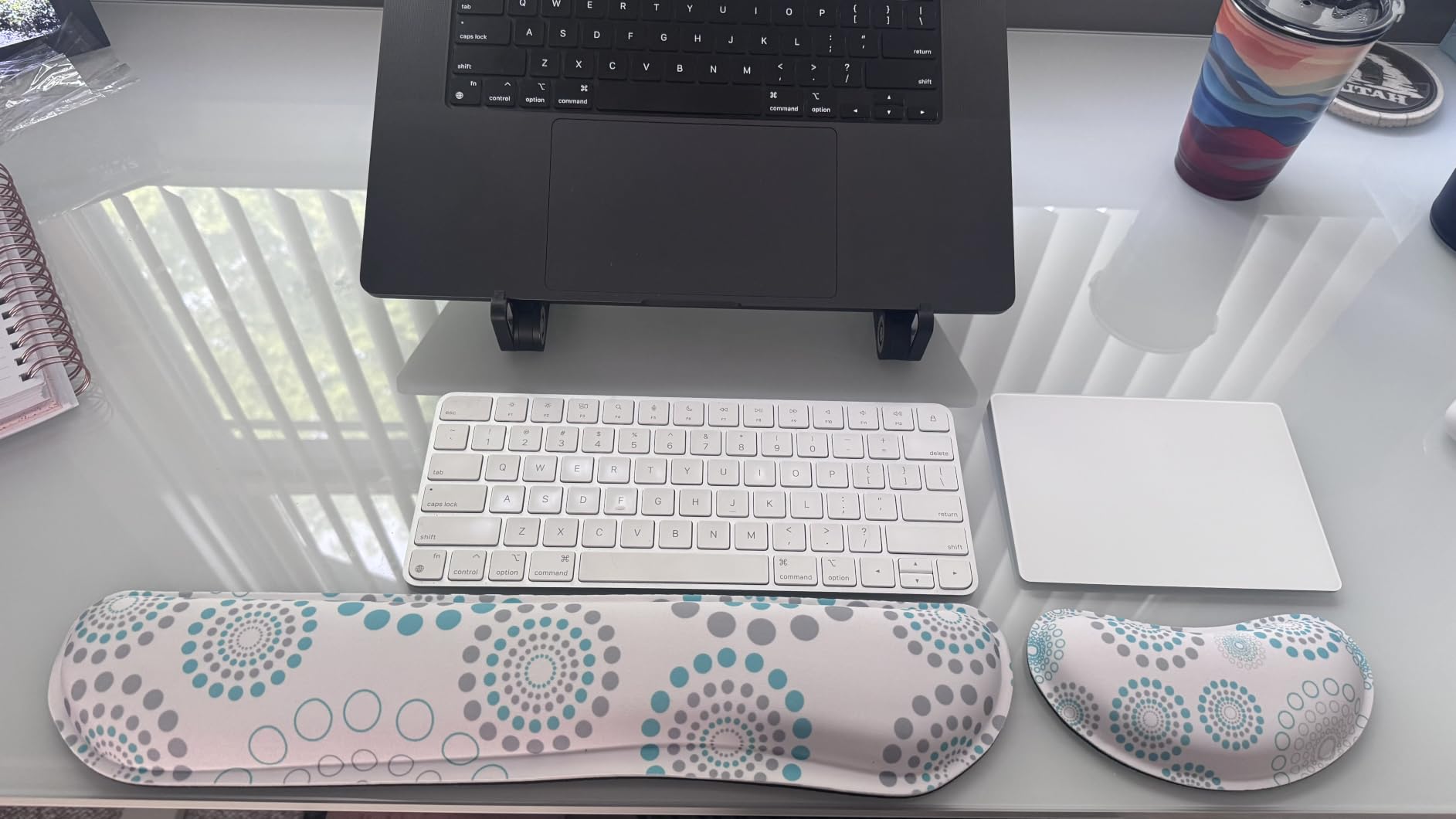 GORILLA GRIP Silky Memory Foam Wrist Rest for Computer Keyboard, Mouse, Ergonomic Design for Typing Pain Relief, Desk Pads Support Hand and Arm, Mousepad Rests, Stain Resistant, 2 Piece Pad, Black customer photo 1