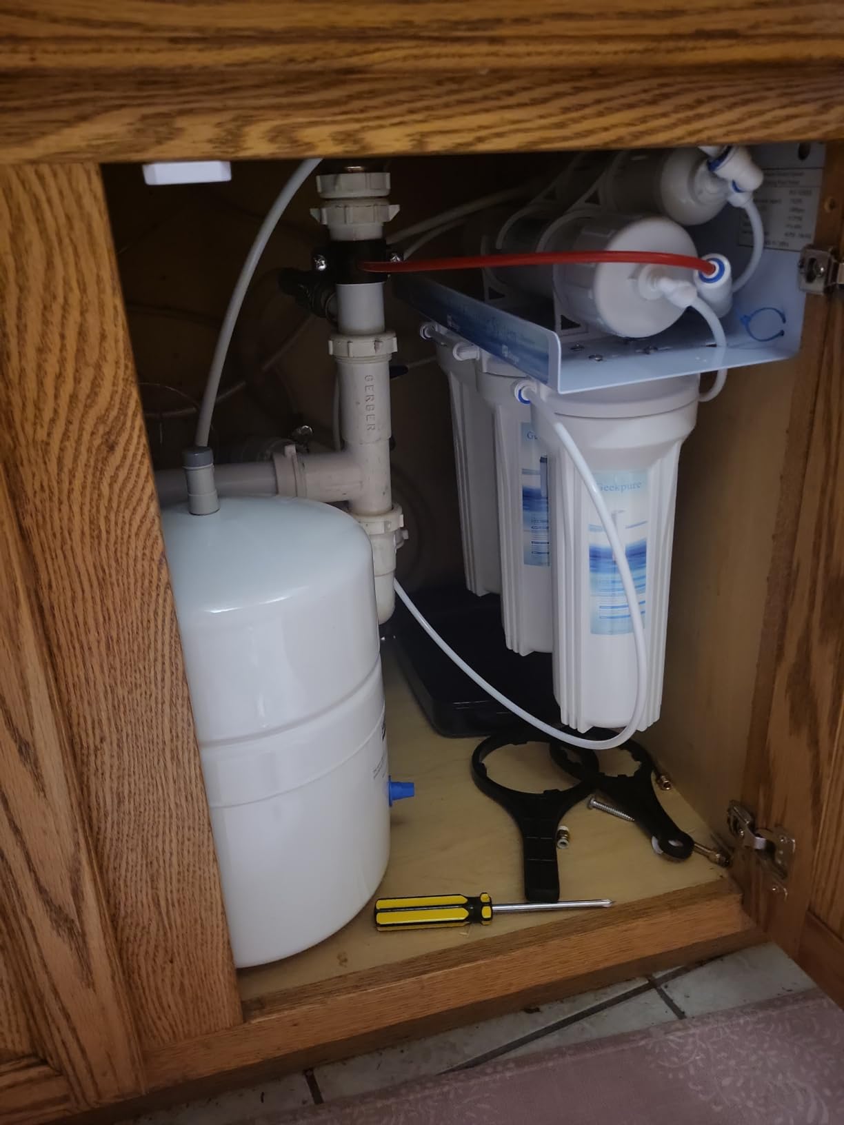 Geekpure 5 Stage Reverse Osmosis RO Drinking Water Filter System-75 GPD customer photo 2