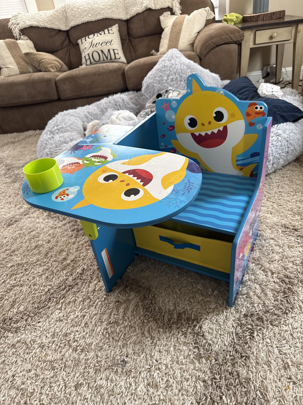 Delta Children Space Adventures Chair Desk with Storage Bin - Ideal for Arts & Crafts, Snack Time, Homeschooling, Homework & More - Greenguard Gold Certified, Blue customer photo 1
