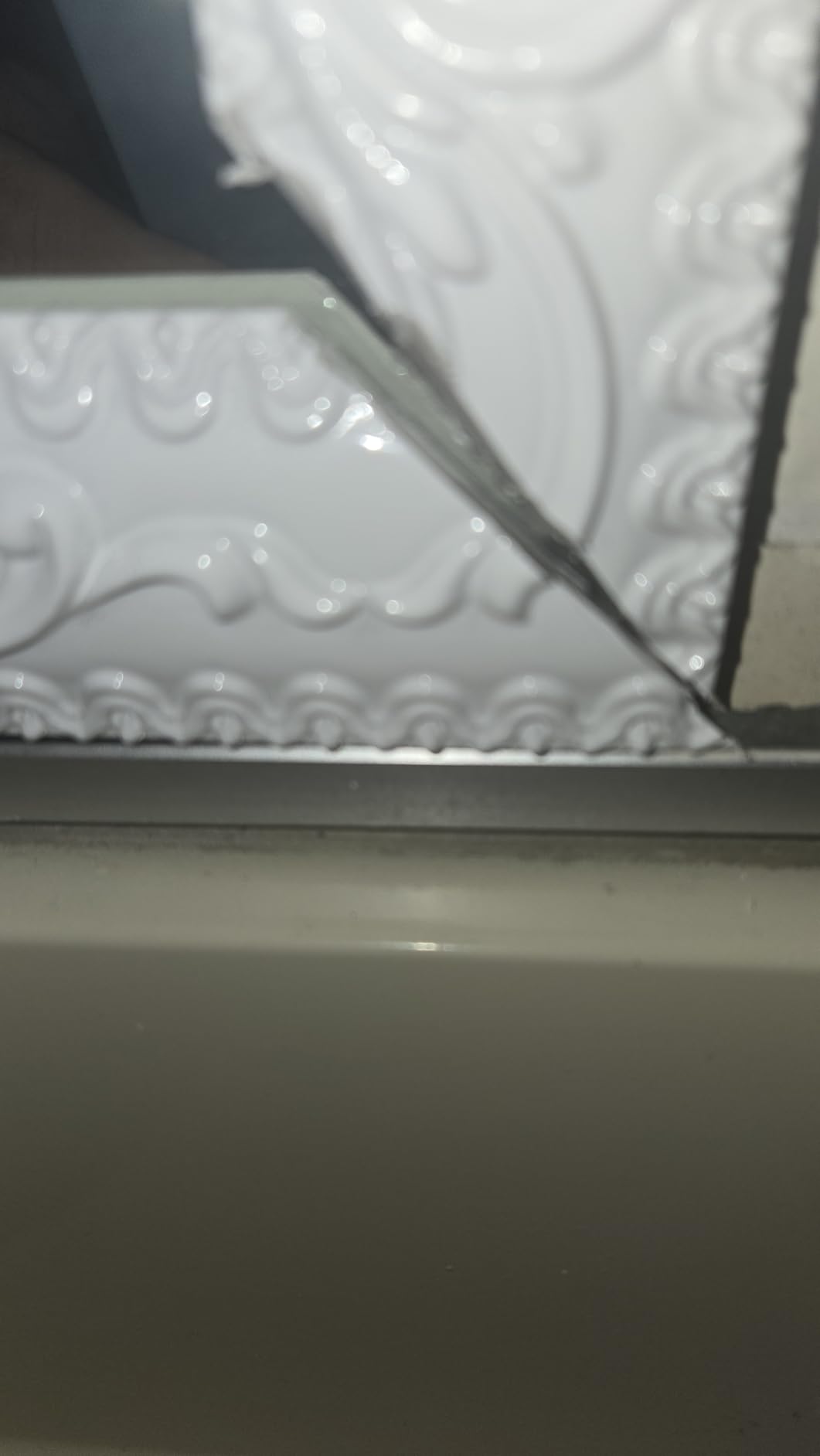 Gaahing Paintable Wall Trim | Crown Molding for Cabinet Mirror Frame Wall Edge Home Decor | Peel and Stick Self-Adhesive Design, 16.4 ft x 1.4 inch customer photo 1