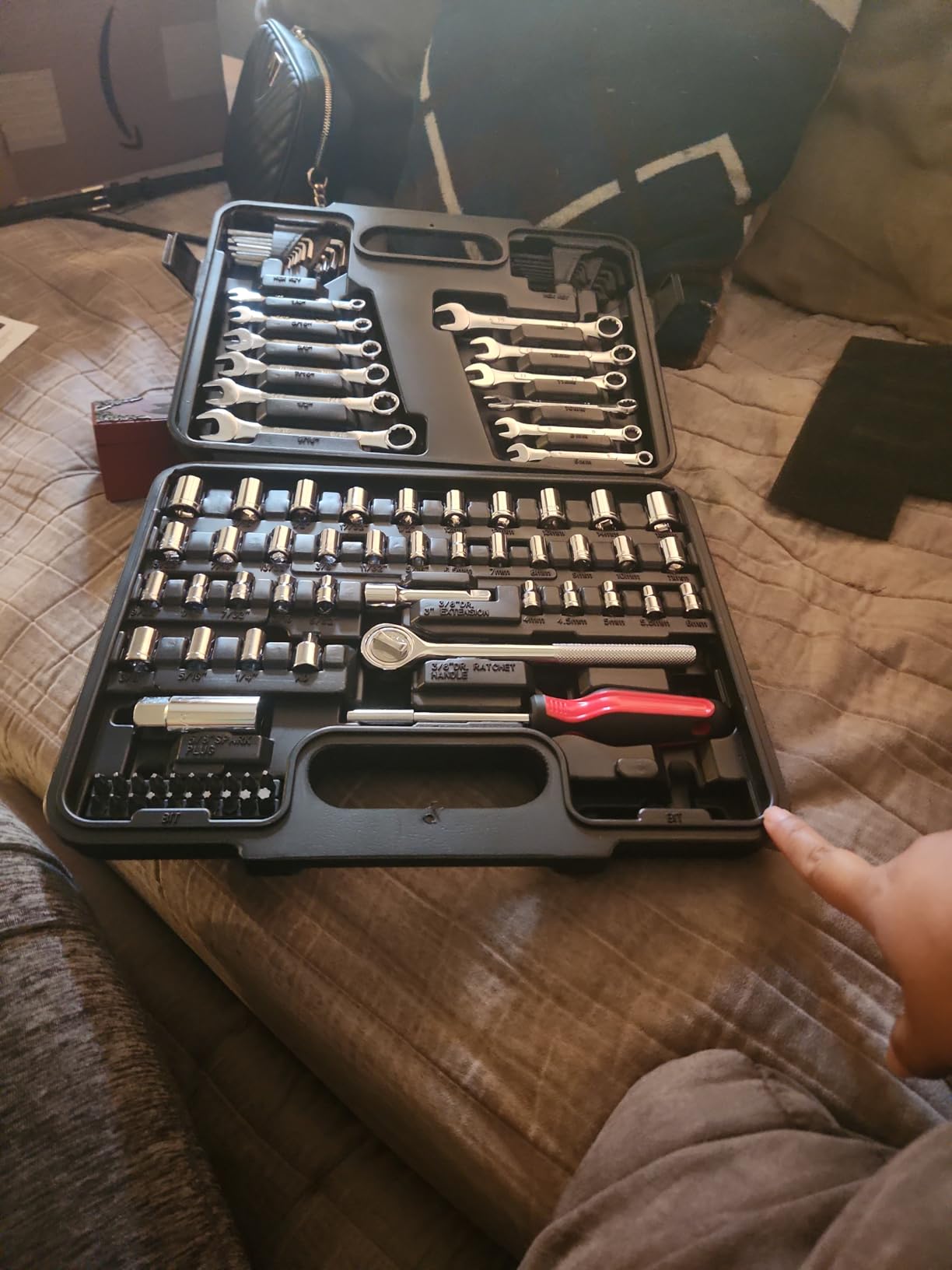 MECHMAX 121-Piece Mechanics Tool Set, 1/4 & 3/8-Inch Drive customer photo 2