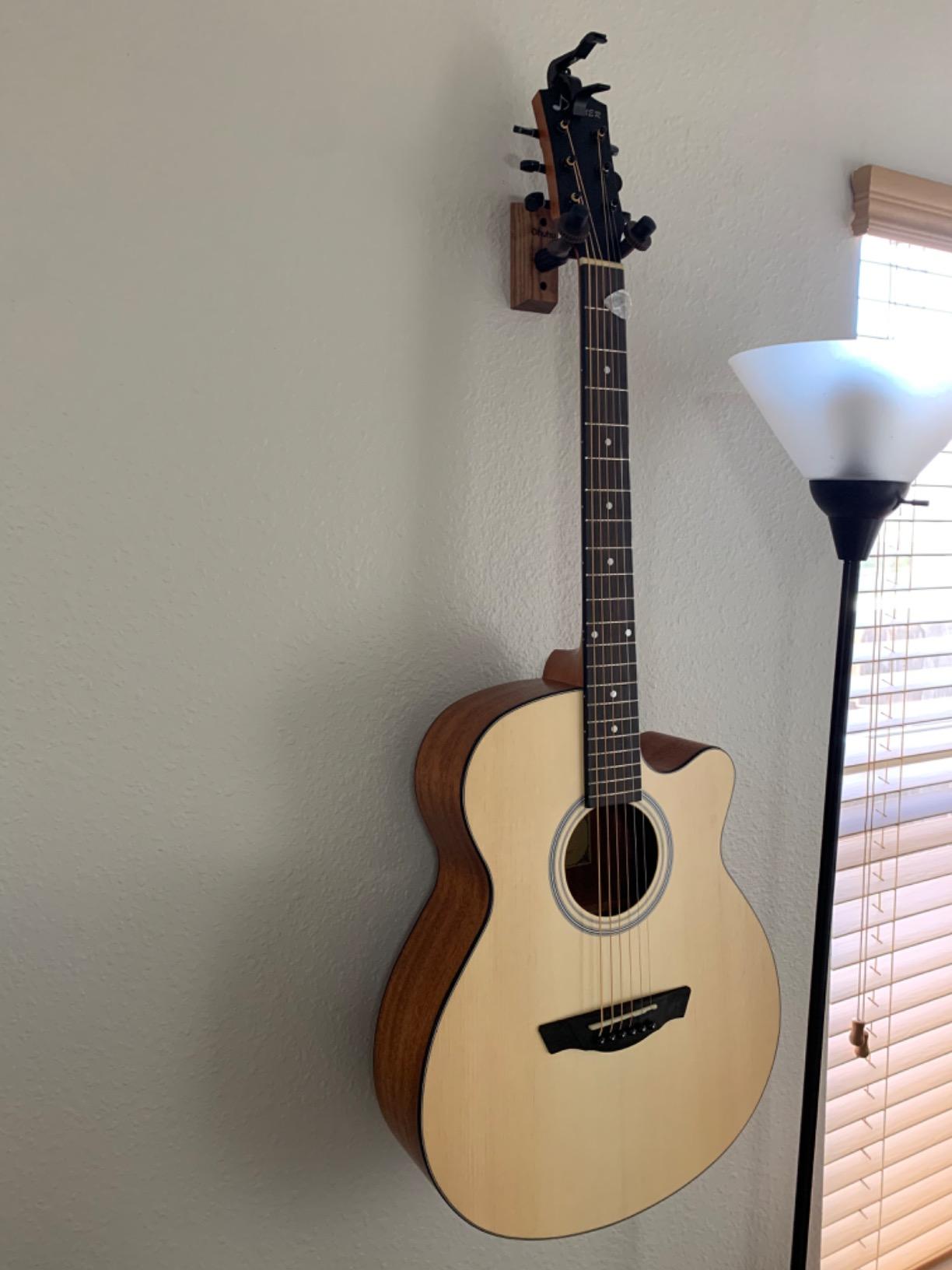 Donner Acoustic Guitar for Beginner Adult 40 Inch Cutaway Acustica Guitarra Bundle Kit with Pickup Online Lesson Bag Tuner Capo Strap Mini Jumbo Travel Teen Right Hand Black Brown DAJ-110CD customer photo 2