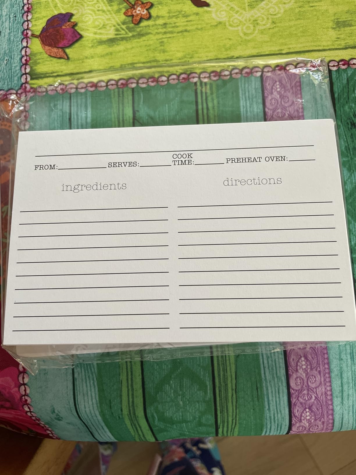 SENSORY4U Tin Recipe Box Holder With Cards - Wildflower Print - Includes 100 4X6 Cards and 12 Dividers - Beautiful Decorative Tin Box Flower Gift customer photo 1