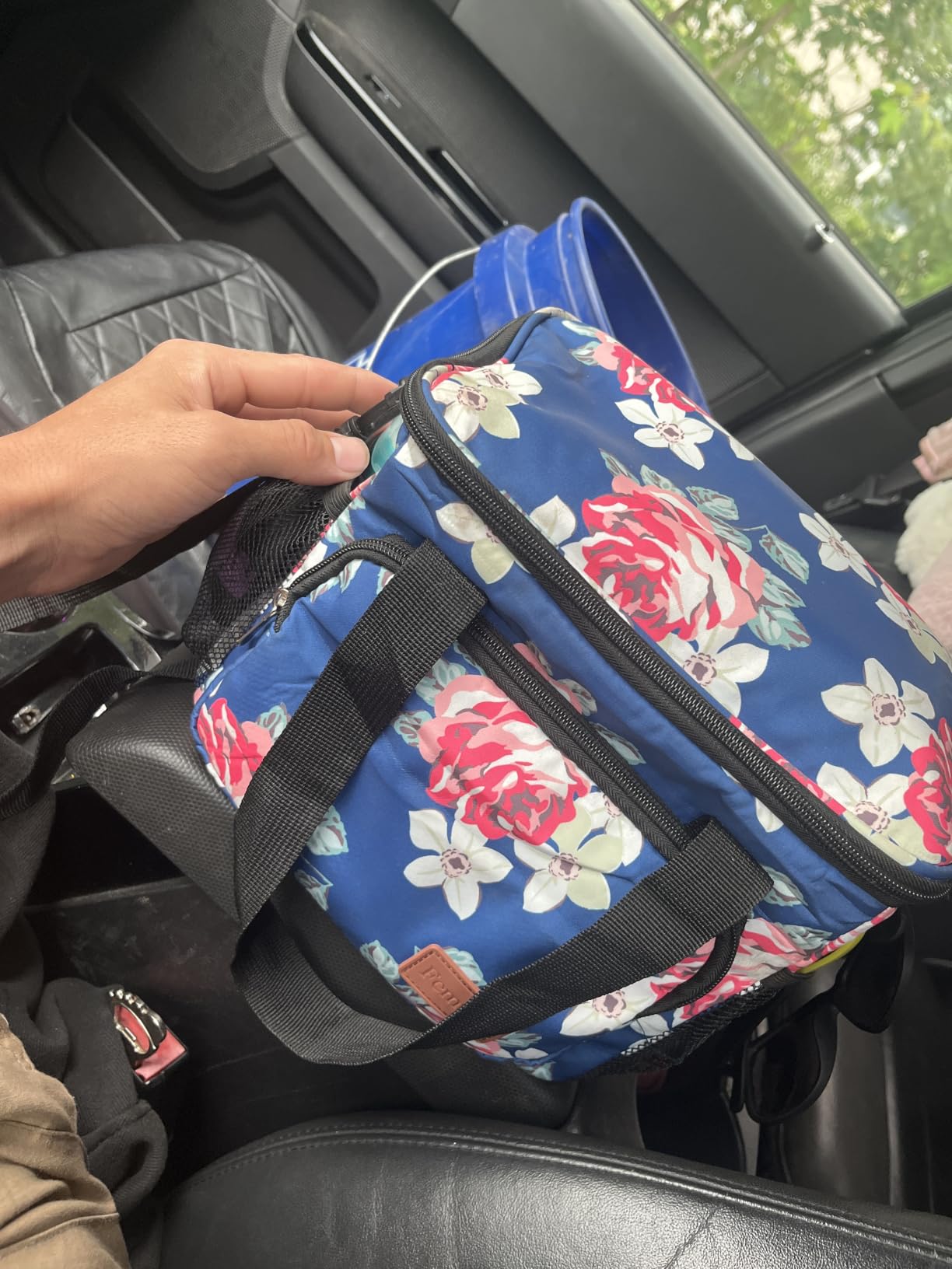 Femuar Reusable Lunch Box for Men/Women - Insulated Lunch Bag Leakproof Lunchbox for Work Office Picnic Beach - Freezable Lunch Cooler Bag with Adjustable Shoulder Strap - Black customer photo 2