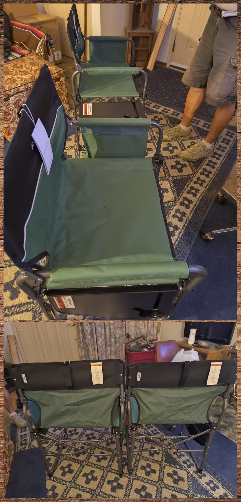 SUNNYFEEL Oversized Camping Chair Portable Directors Chairs with Side Table customer photo 1