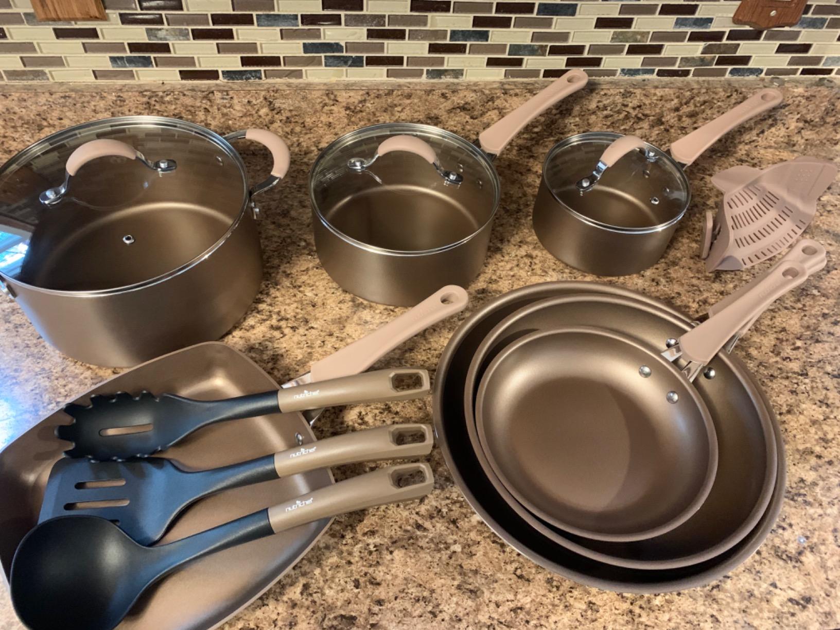 NutriChef Professional 20 Pc Pots and Pans Set Non Stick in Navy Blue - Includes Bakeware & Utensils, Induction Ready, Easy Clean customer photo 1