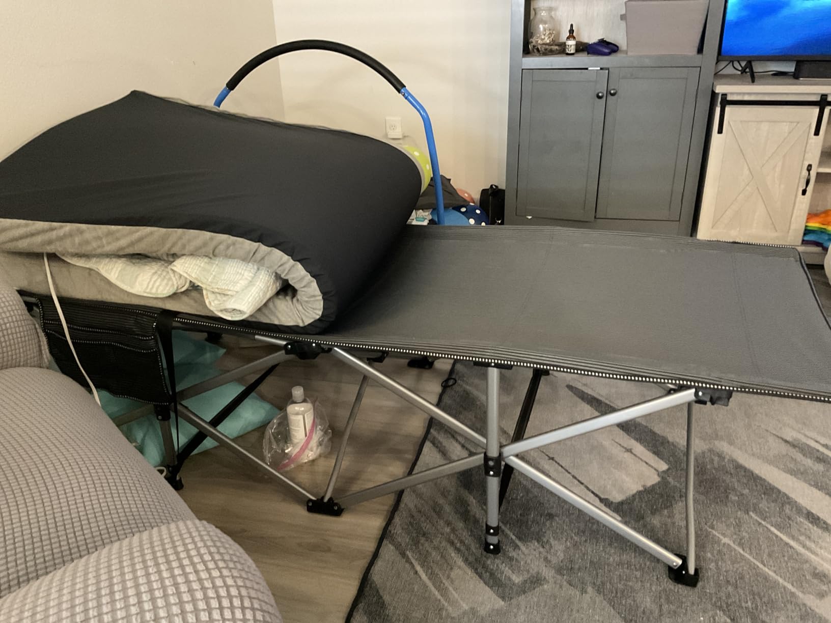 Slsy Folding Camping Cot for Adults with Mat & Carry Bag, 28in Wide, 880LBS customer photo 2