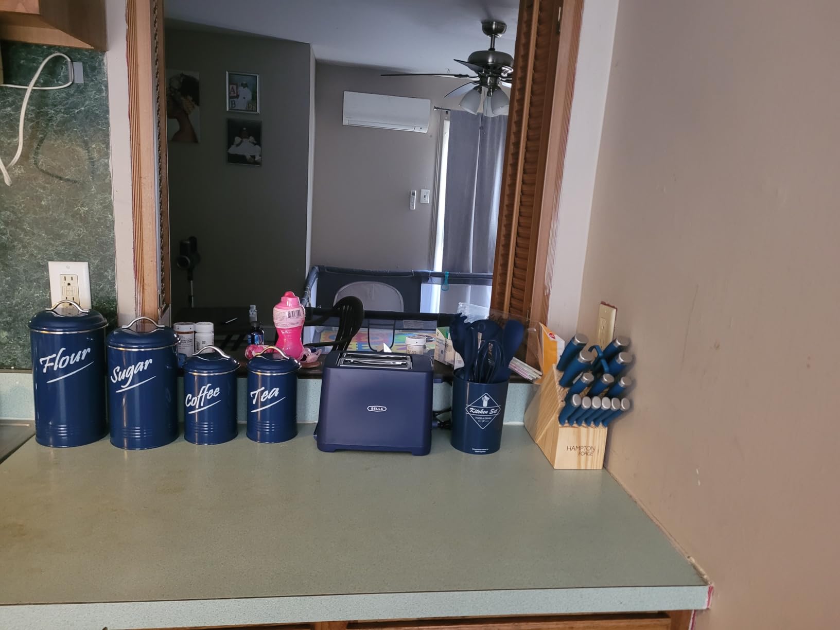 Hillbond Kitchen Canisters Sets for Countertop-Set of 4, Navy Blue customer photo 2
