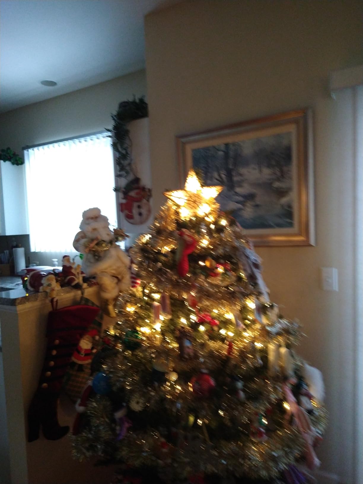 Christmas Tree Topper Star Gold Glitter Plug in 3D Star Tree Topper Lighted customer photo 2
