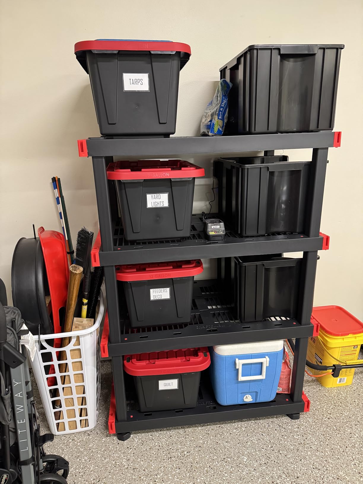 CX Craftsman 5-Tier Heavy Duty Plastic Storage Shelves, Garage Organization customer photo 1