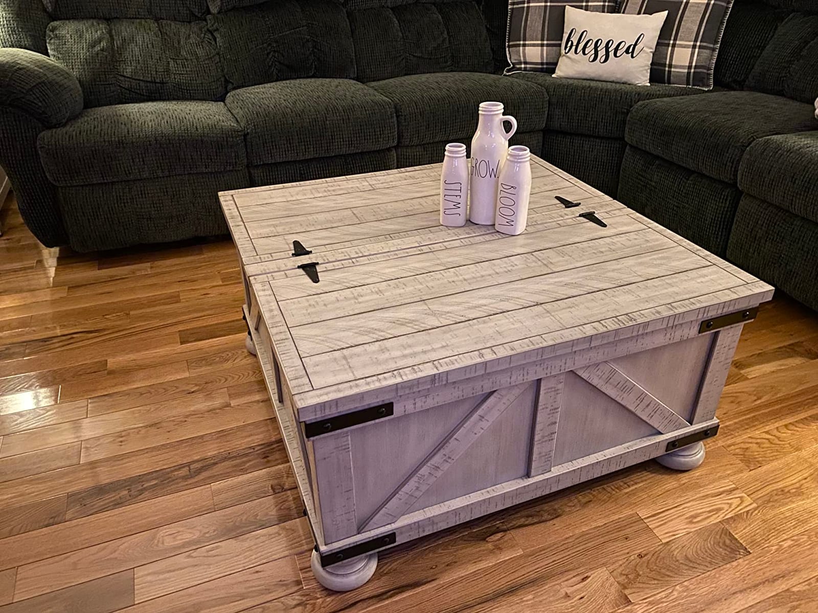 Signature Design by Ashley Coffee Table, Square Farmhouse with Storage customer photo 2