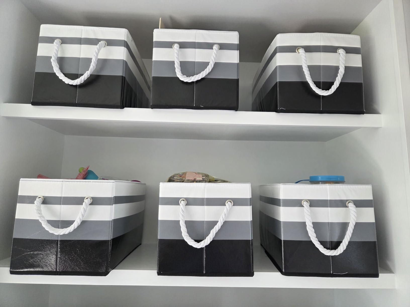 Fab totes Storage Bins Foldable Storage Baskets with Rope Handles customer photo 2