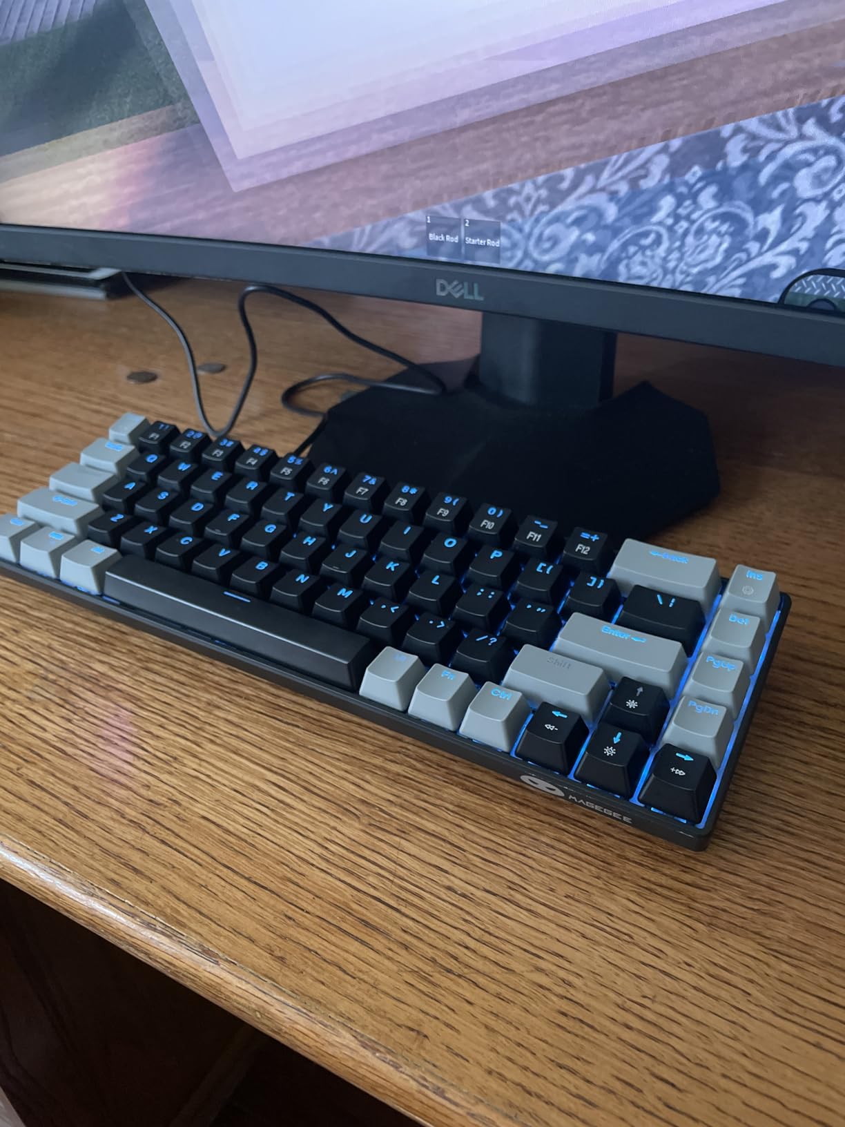MageGee Portable 60% Mechanical Gaming Keyboard, MK-Box LED Backlit Compact 68 Keys Mini Wired Office Keyboard with Red Switch for Windows Laptop PC Mac - Black/Grey customer photo 2