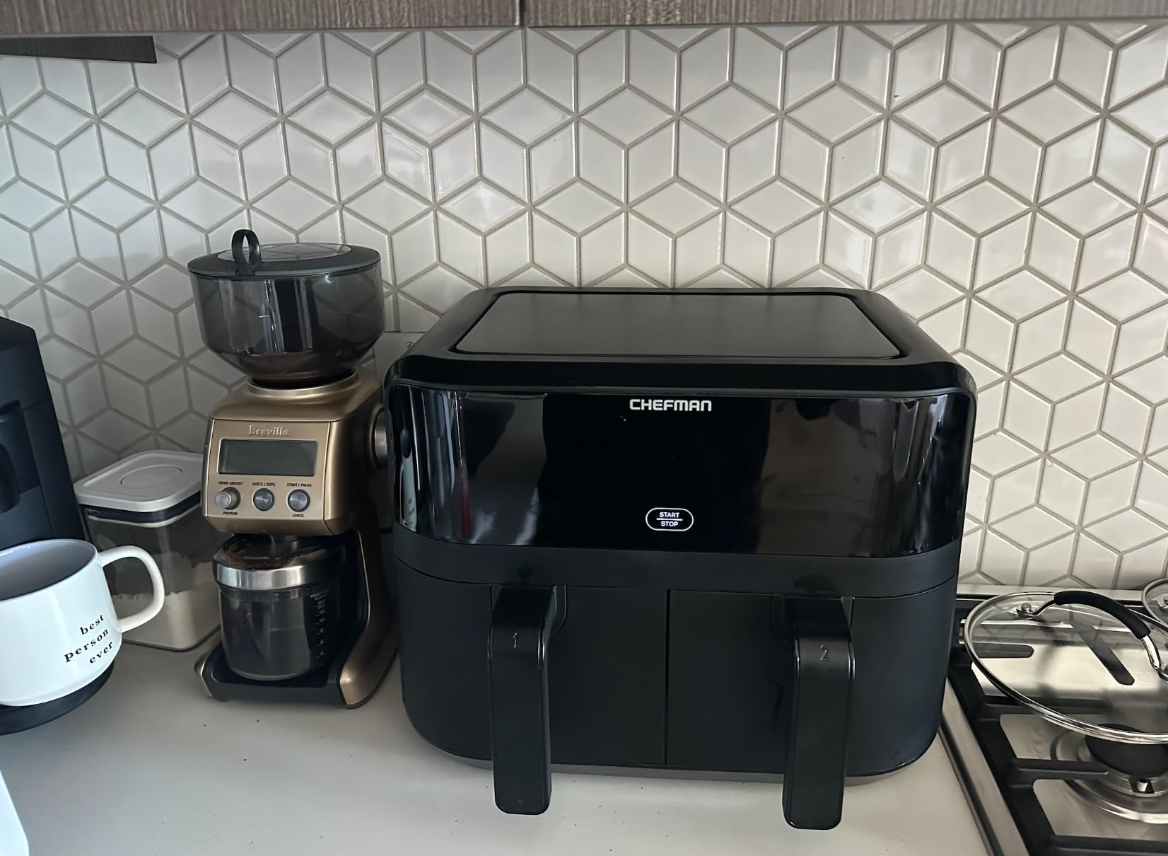 Chefman TurboFry Touch Dual Air Fryer, Maximize The Healthiest Meals With Double Basket Capacity, One-Touch Digital Controls And Shake Reminder For The Perfect Crispy And Low-Calorie Finish customer photo 2