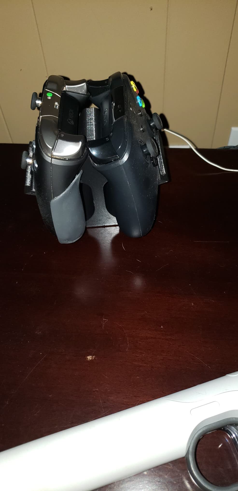 Dual Game Controller Desktop Holder Stand - Universal Design for Xbox ONE, PS5, PS4, PC, Steelseries, Steam & More, Reduce Clutter UGDS-03 (Black) customer photo 1