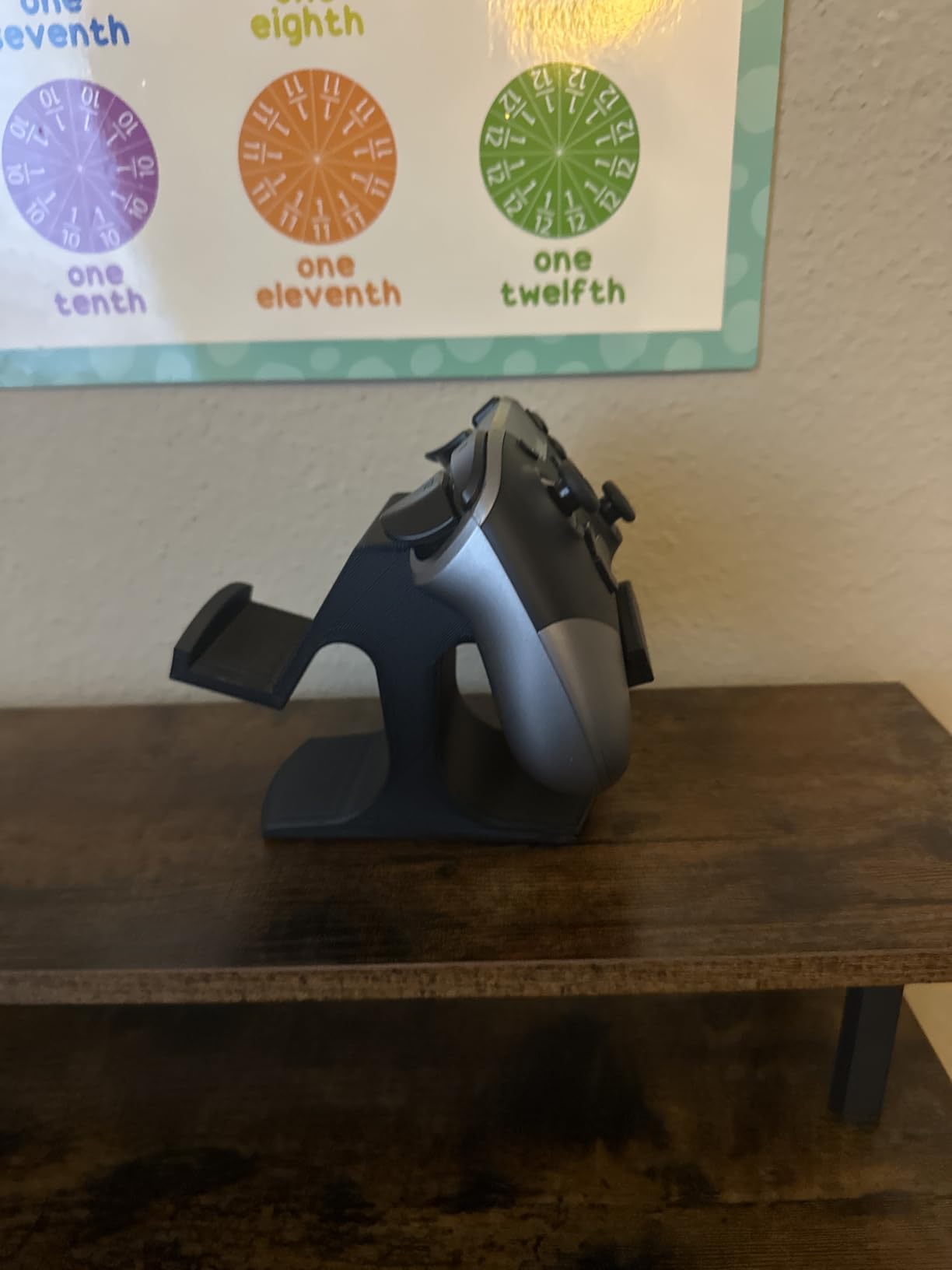 Dual Game Controller Desktop Holder Stand - Universal Design for Xbox ONE, PS5, PS4, PC, Steelseries, Steam & More, Reduce Clutter UGDS-03 (Black) customer photo 2