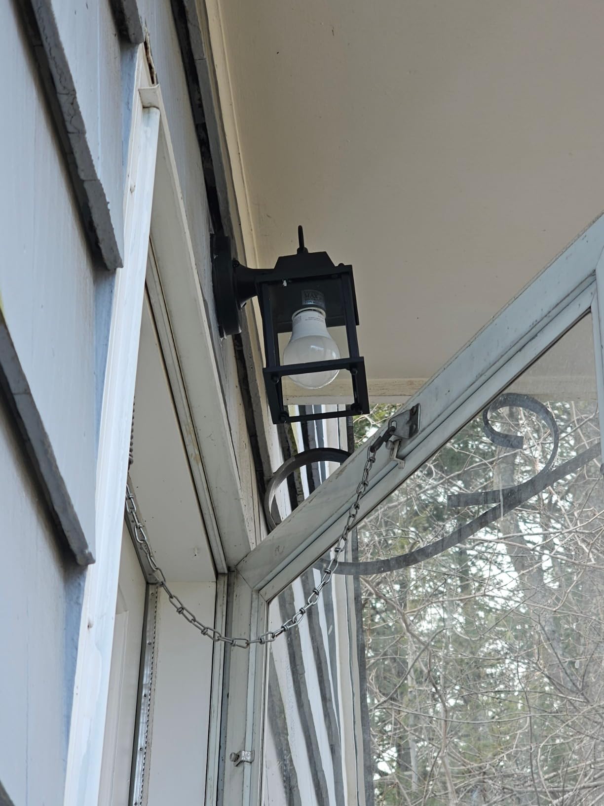 LIT-PaTH Outdoor Wall Light Fixture, Aluminum Glass, Black, 1 Pack customer photo 2