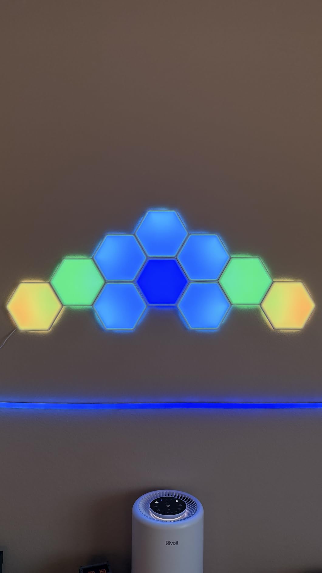 Govee Glide Hexa Light Panels, RGBIC Hexagon LED Wall Lights | Wi-Fi Smart Home Creative Wall Lights with Music Sync, Works with Alexa Google Assistant for Indoor Gaming Decor, 10 Pack customer photo 1
