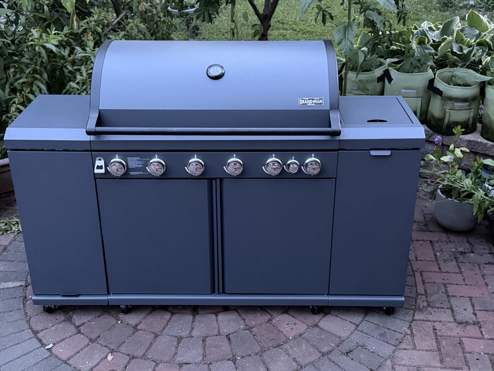 Brand-Man 6-Burner Gas Outdoor Kitchen Grill Island with Side Burner customer photo 1