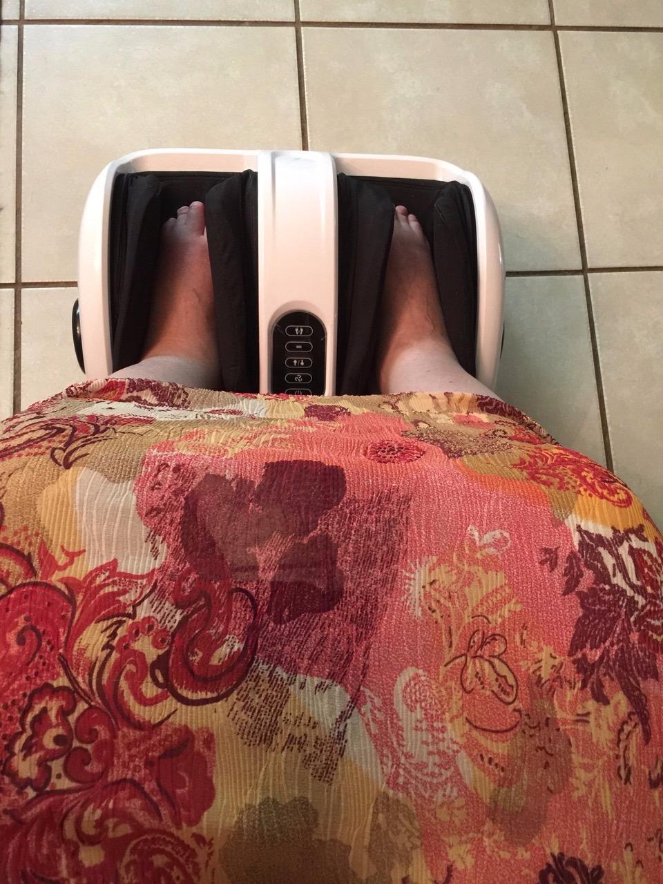 Cloud Massage Shiatsu Foot Massager with Heat, Standard Size, White customer photo 2