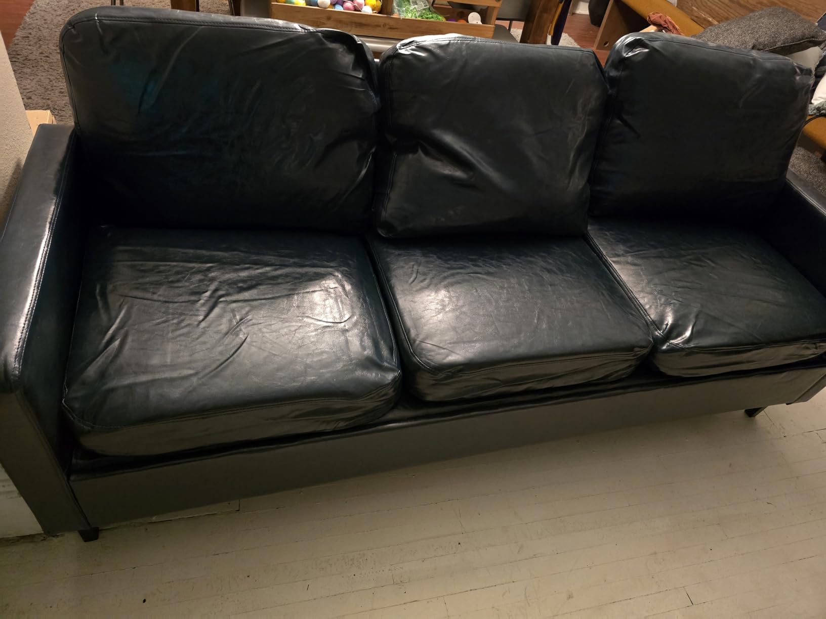 56'' Dark Grey Fabric Loveseat Small Couch with 2 USB for Living Room Sofa customer photo 2