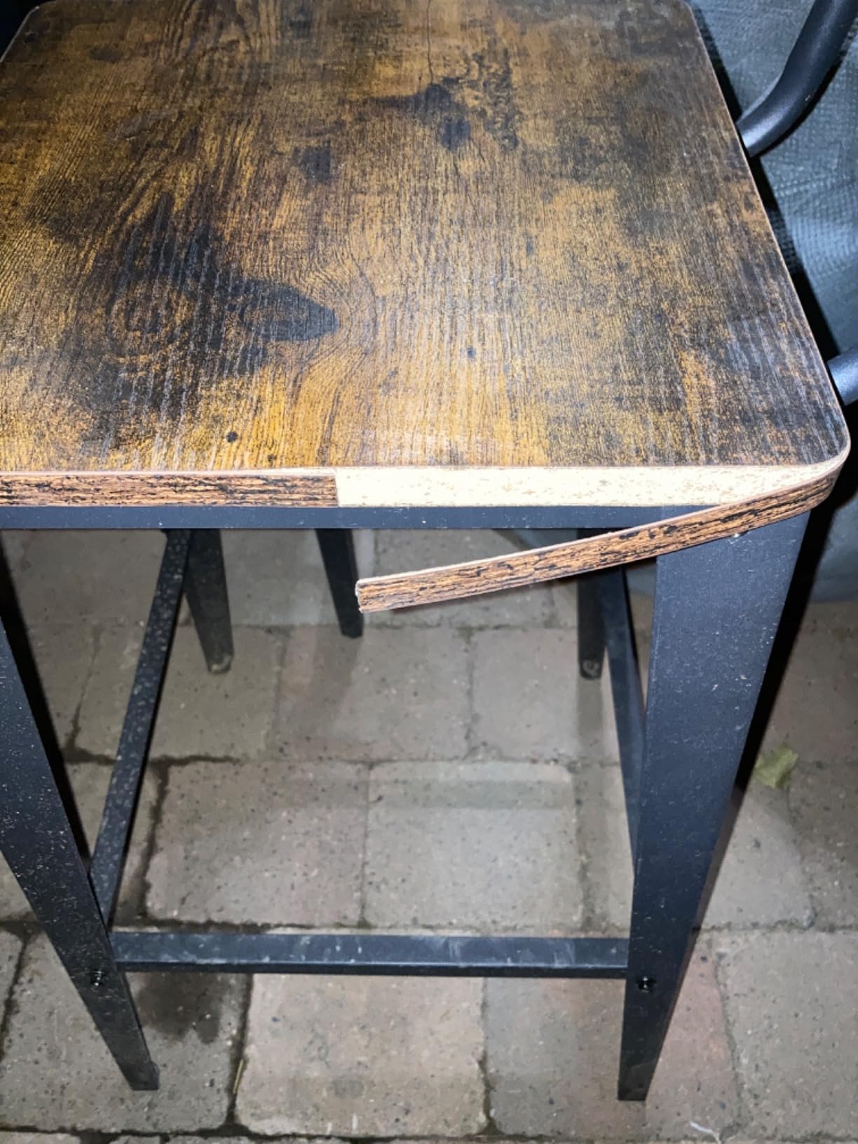VASAGLE Bar Stools Set of 2, 29.7 Inches Tall, with Back, Steel Frame customer photo 2